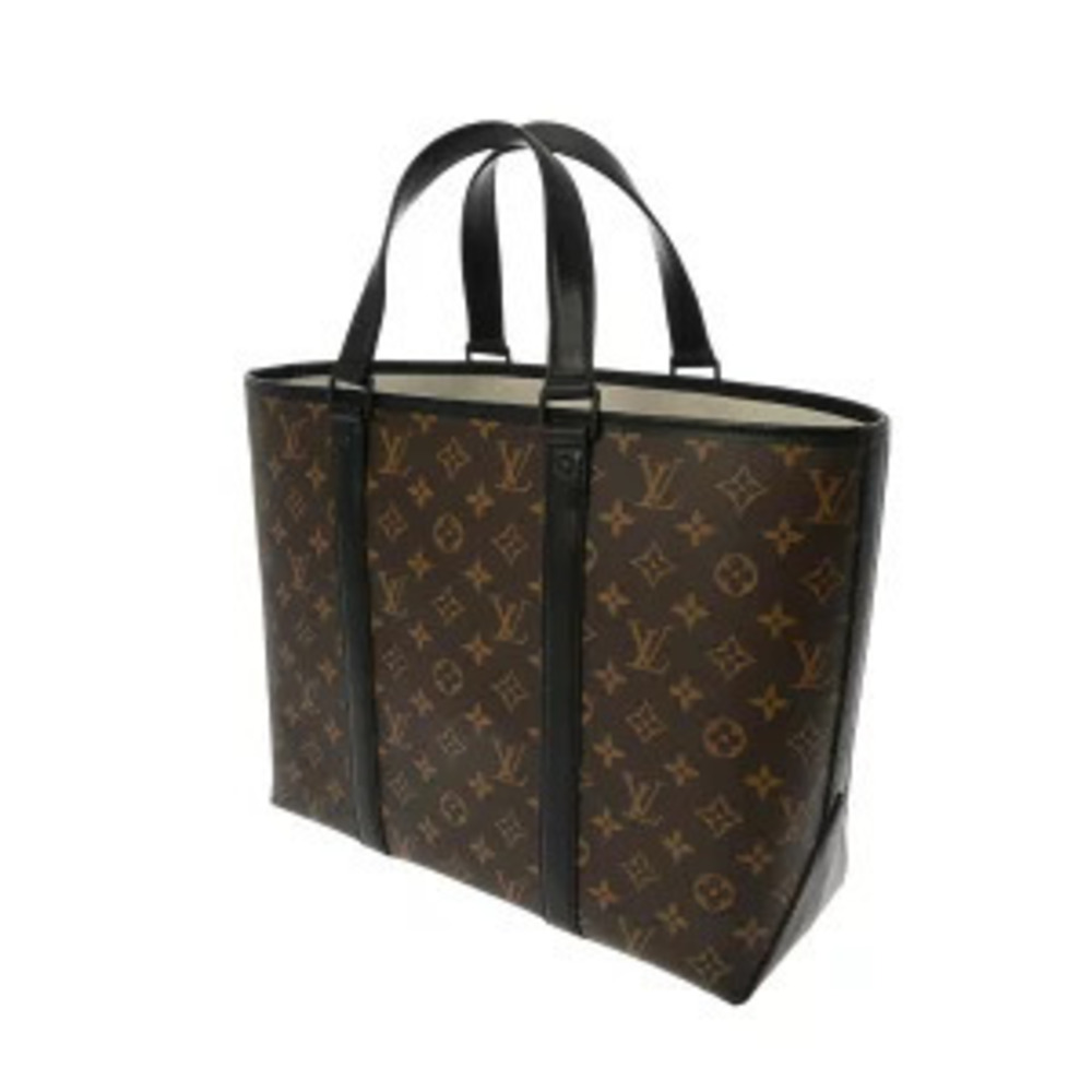 Louis Vuitton Tote Canvas Bag Brown Brown Macassar Weekend Monogram